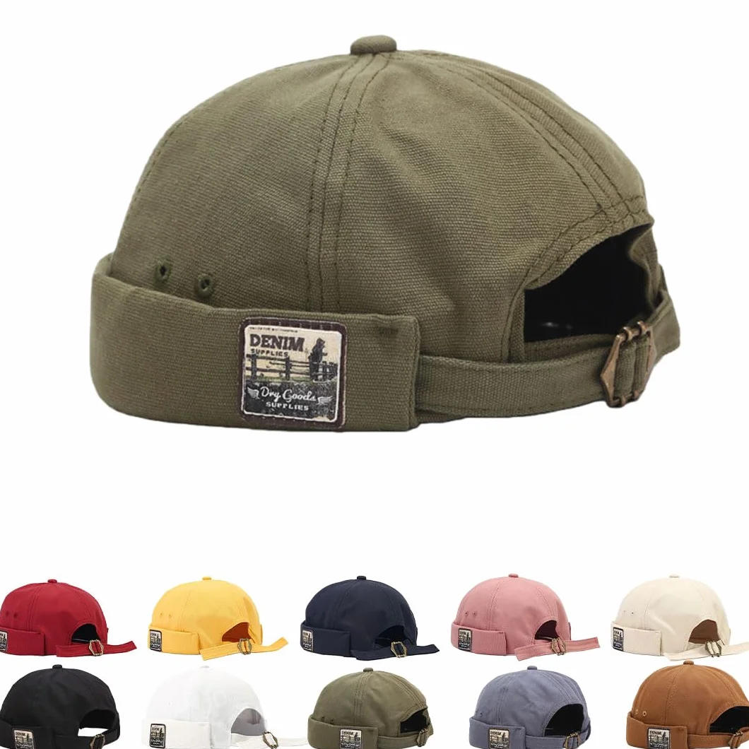 Gorro Docker Hombre Gorro de Hip-Hop Gorro Docker de Algodón Ocala Hombre Verano Gorra Docker Cierre autoadherente Primavera Verano