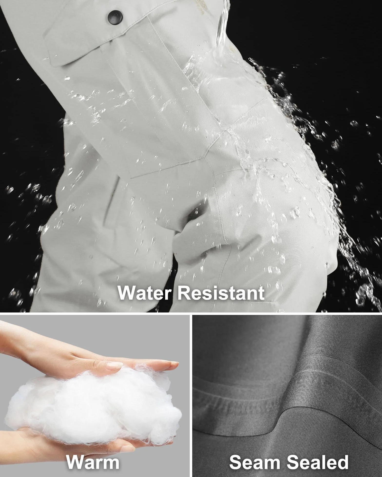 33,000ft Pantalones de esquí para mujer, impermeables, resistentes al viento, softshell, con forro cálido, térmicos, para senderismo, invierno