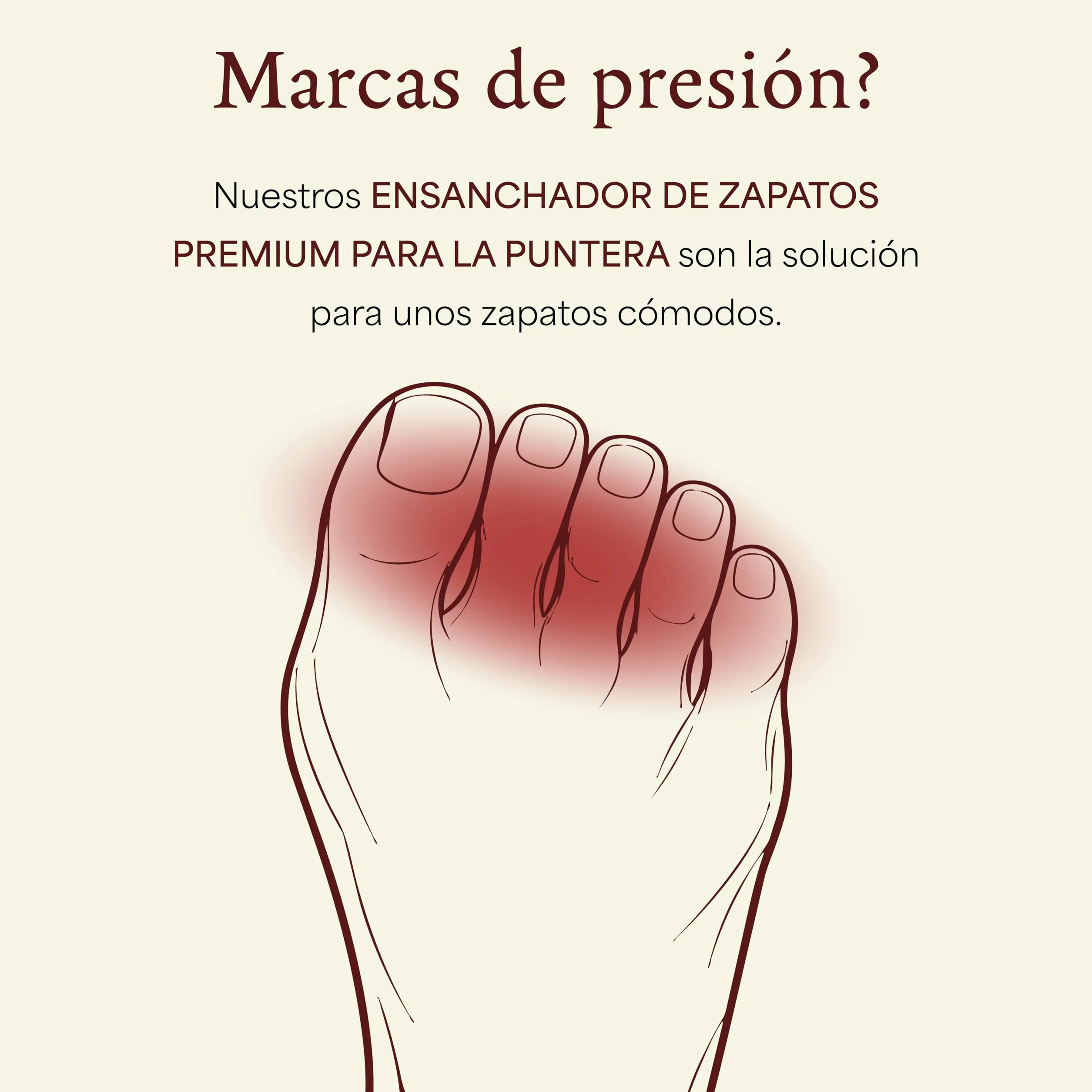 Langer & Messmer alargador de zapatos y botas para la puntera para mujeres contra la presión de los zapatos - de madera maciza de haya incl. spray alargador de cuero 50ml
