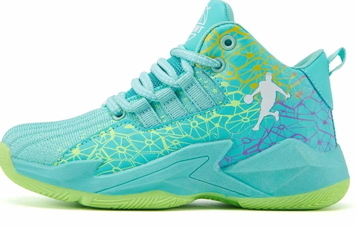 Zapatillas de Baloncesto para Niños Moda Calzado de Baloncesto para Niño Aire Libre Deportivas Fitness Antideslizantes para Correr Zapatos de Running (BBA-R16, 34EU)