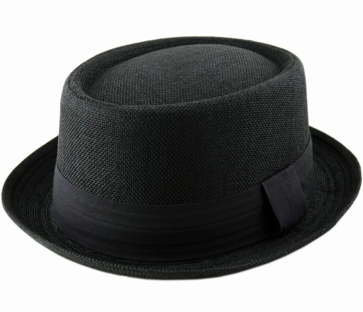 Sombrero Pork Pie de adultos, arpillera de yute, con banda, unisex (estilo Heisenberg, de "Breaking Bad")