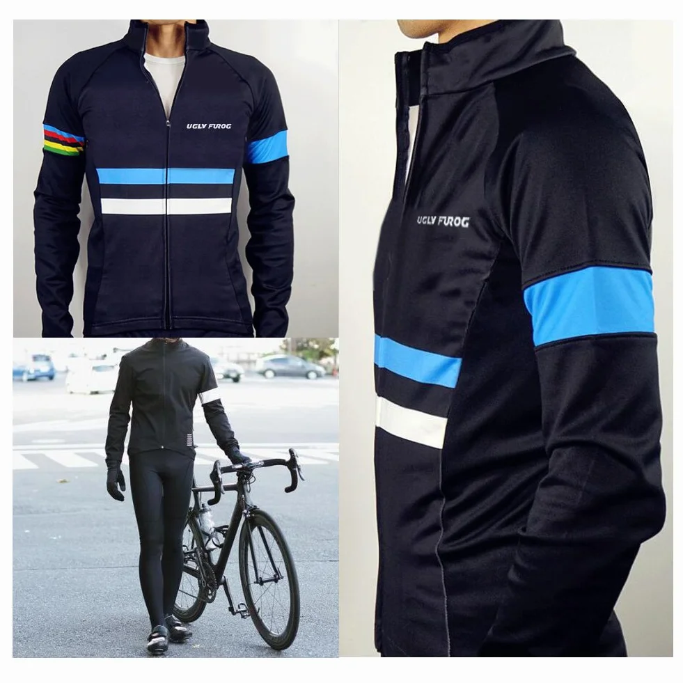 UGLY FROG Nuevo De Invierno Mantener Caliente MTB Manga Larga Maillots Bicicleta Hombre Invierno Ciclismo Hombre Equipo de Ciclismo/Conjunto Completo