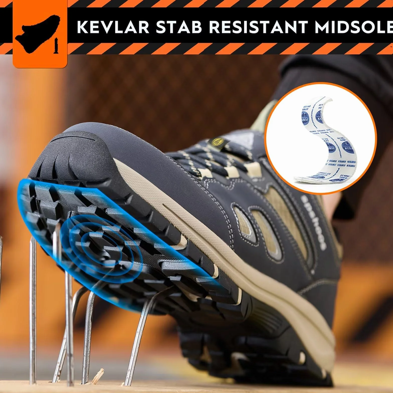 Zapatos de Seguridad para Hombre Mujer S1P ESD Zapatillas Trabajo Comodos Calzado de Seguridad Ligero con Punta de Acero