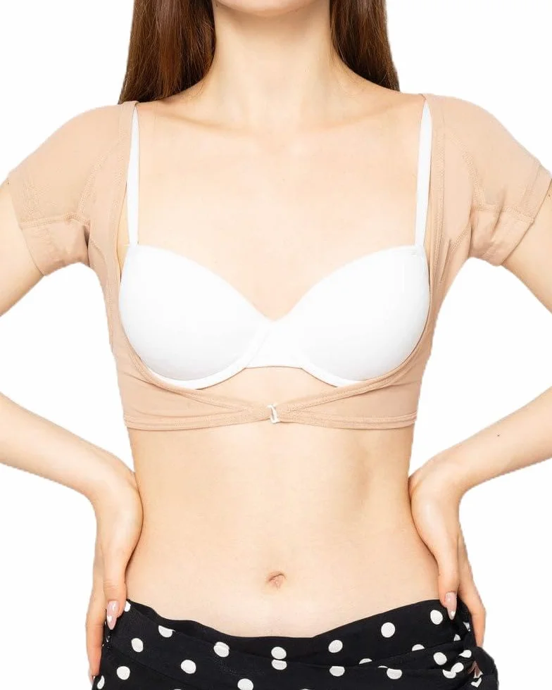 Top Mujer Antisudor - Chaleco Mujer Absorbente y Suave al Tacto - Protege 100% contra Las Manchas de Sudor - Camiseta Interior Mujer - ArmPads Pro y Tratamiento de Plata
