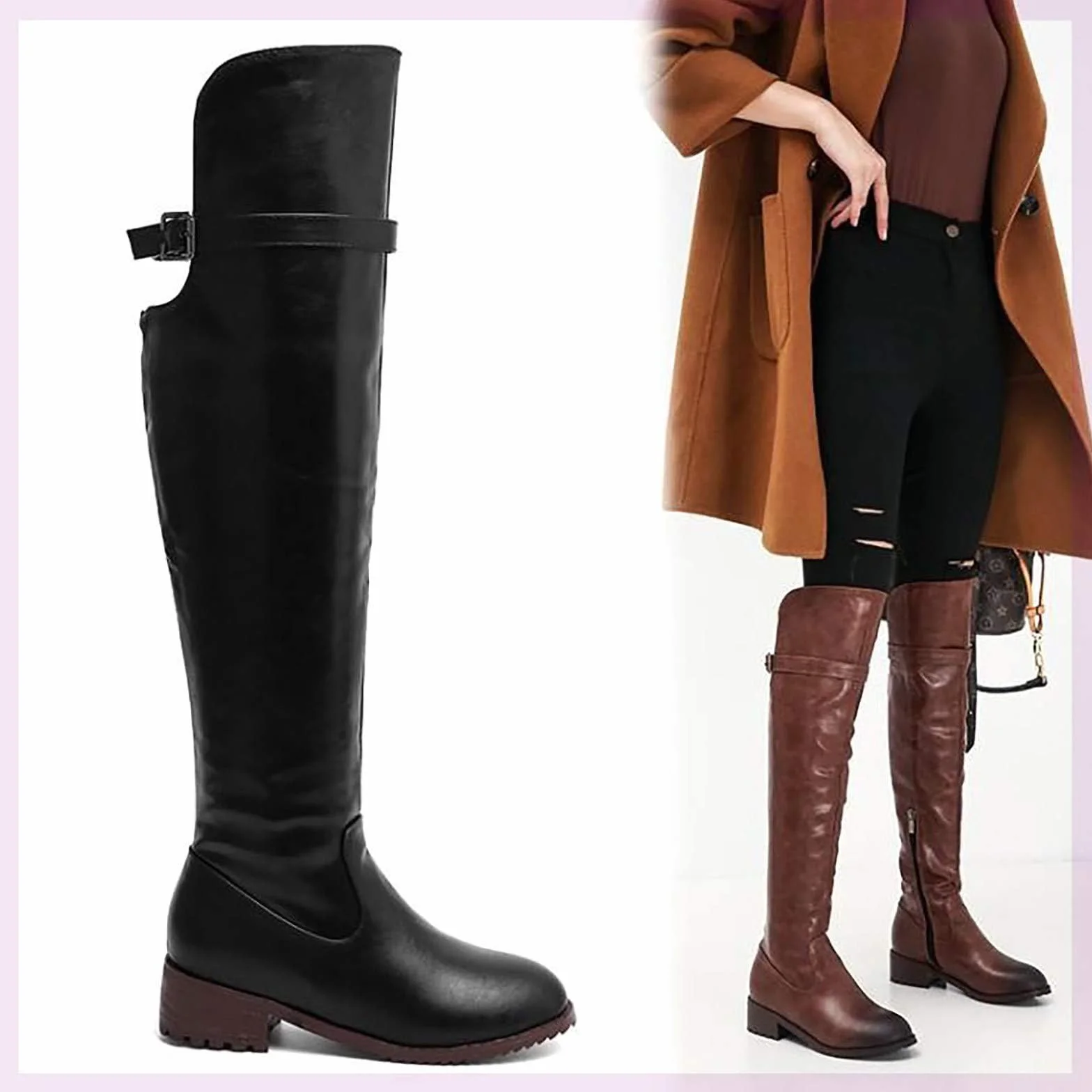 Botas De Equitación Para Mujer (34-43), Equipo Para Montar A Caballo/resistente Al Desgaste, Tacón Bajo (1-4 Cm)/cremallera Lateral, Altura Del Tubo: 51 Cm, Para Otoño/invierno,42,Yellow