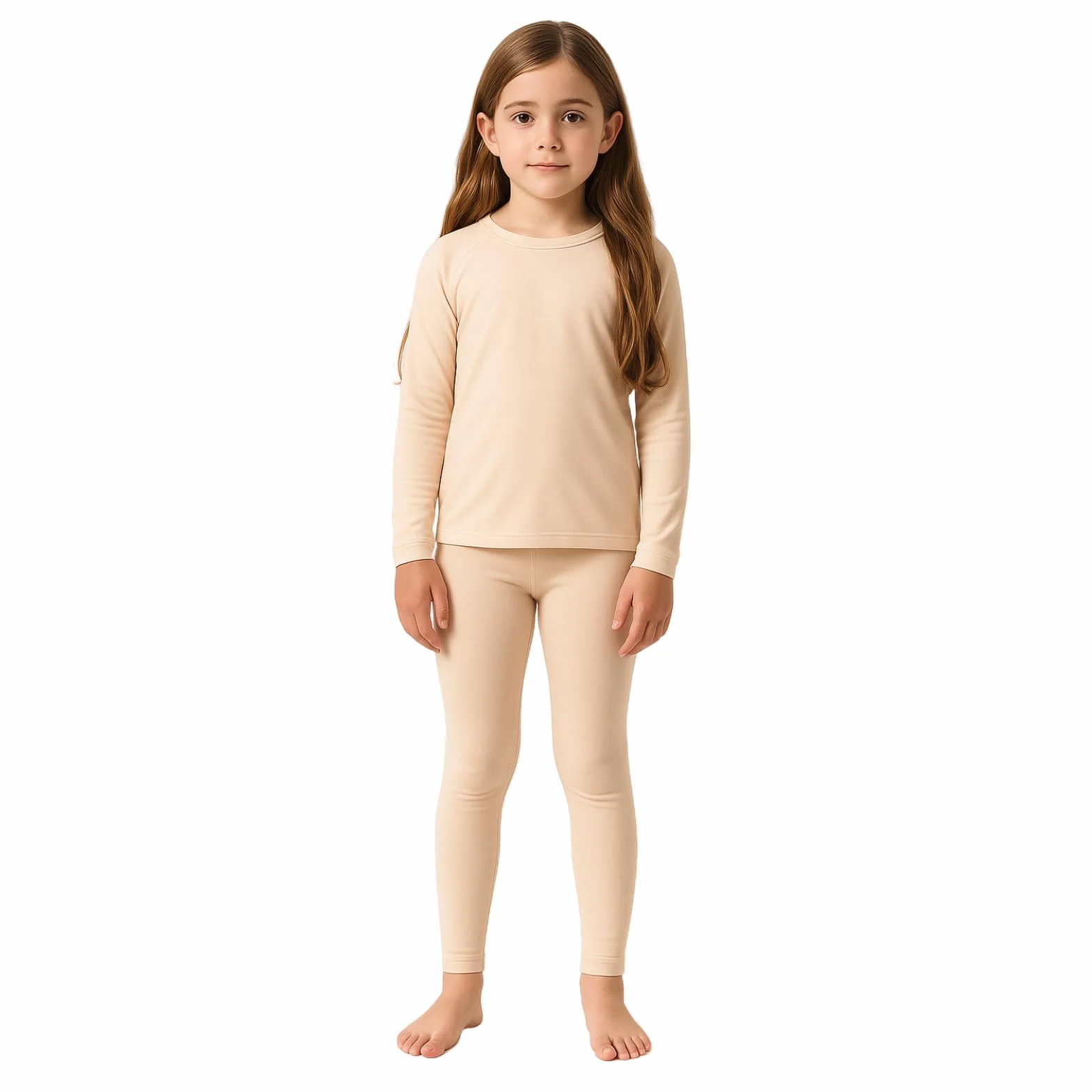 Conjunto de ropa interior térmica para niña, forro polar, capa base superior e inferior, pantalones largos cálidos para invierno, esquí y uso diario