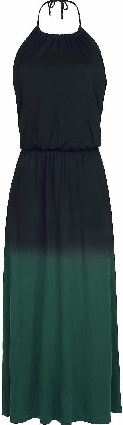 Black Premium by EMP Mujer Vestido Negro-Verde con Degradado de Color