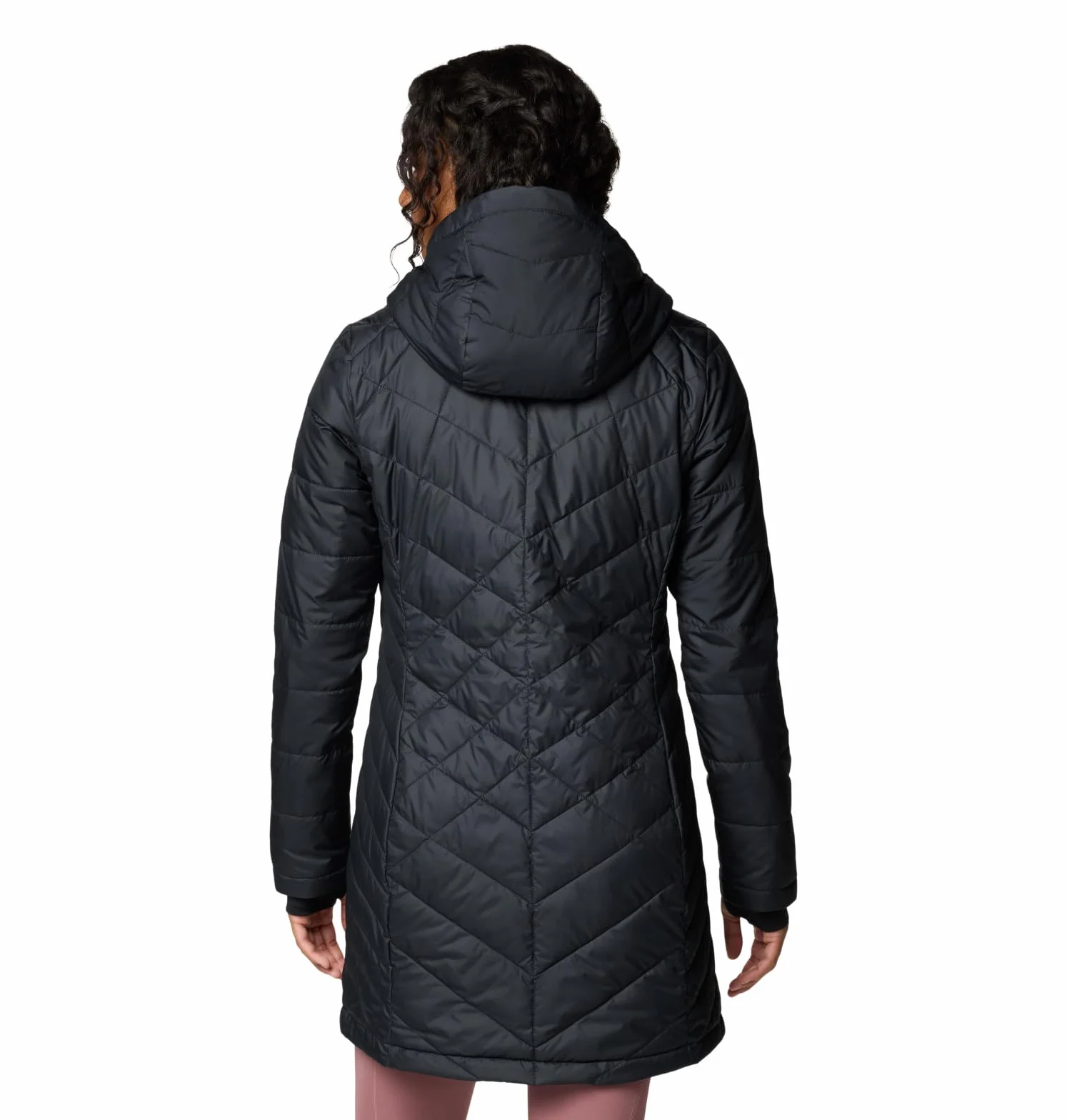 Columbia Heavenly Long Hooded Jacket, Chaqueta Acolchada Con Capucha para Mujer