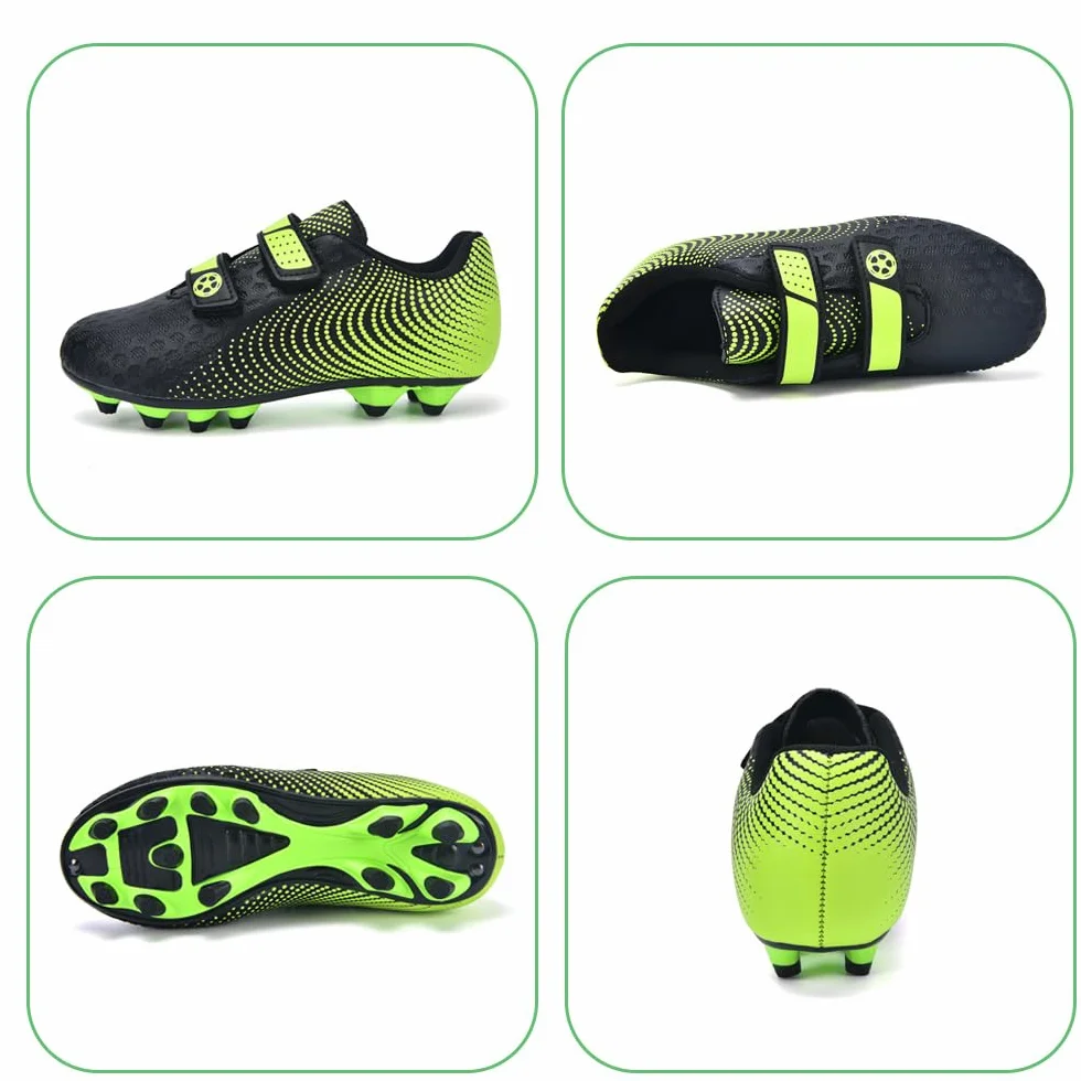 Botas de Futbol Niño Zapatos de Futbol Zapatillas Futbol Césped Artificial Tacos Profesional Entrenamiento Aire Libre Deporte Antideslizante Cómodo Unisex 28-37EU