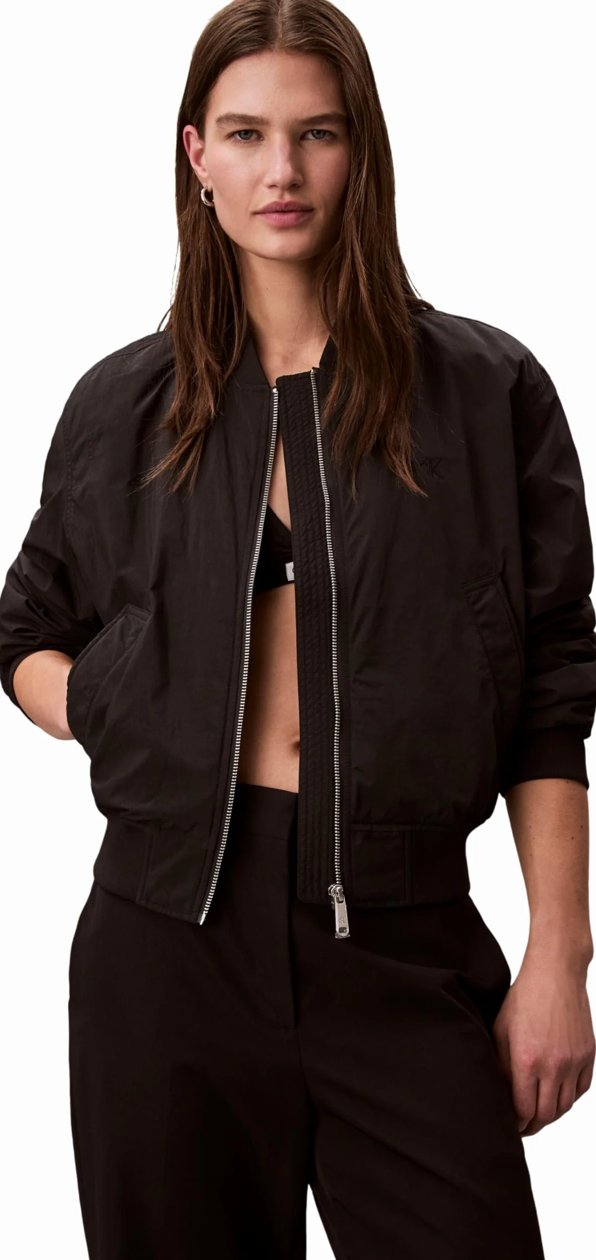 Calvin Klein Essential Nylon Bomber Jacket Lv047f505g Chaquetas Mujer