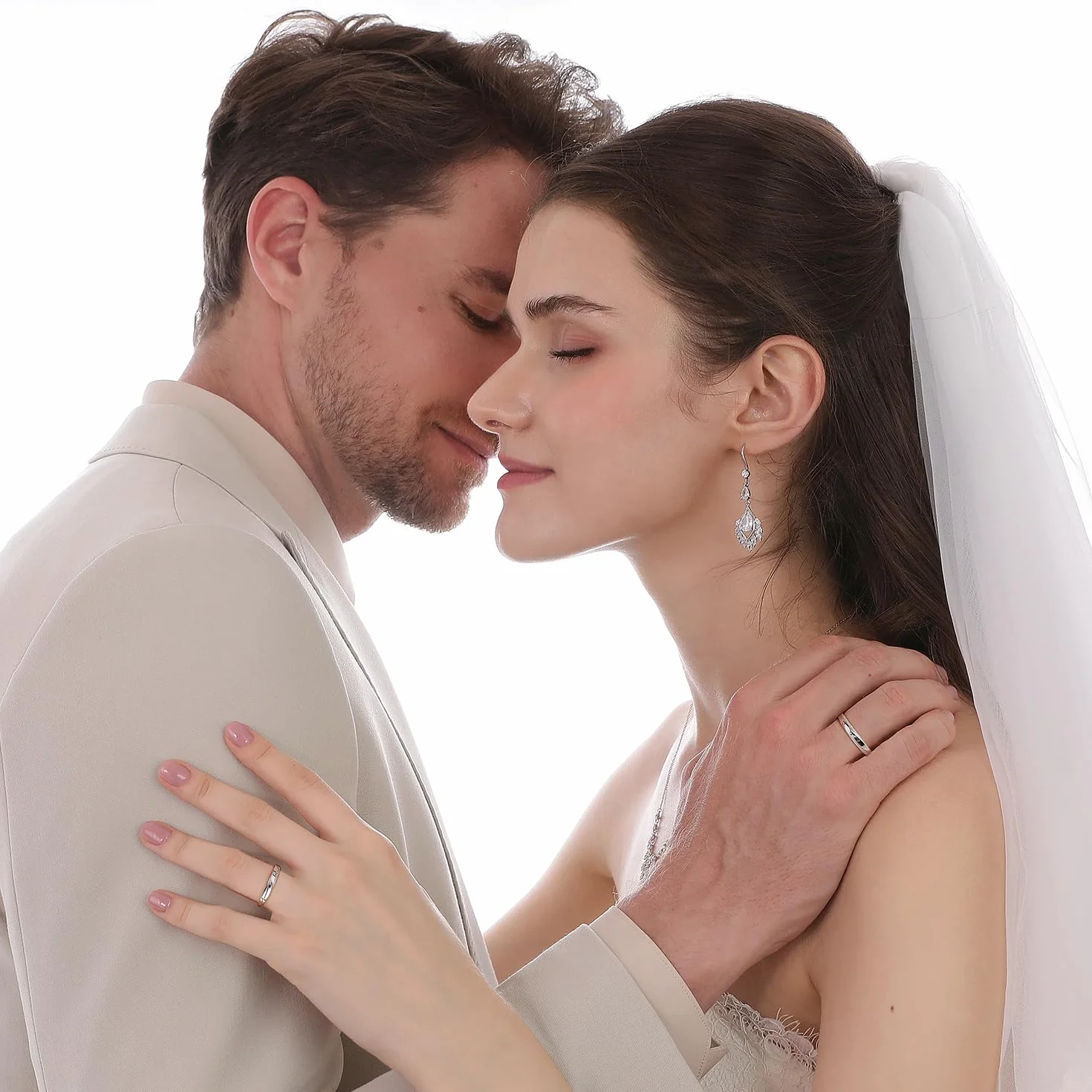 Meissa 2 Piezas Anillos Pareja para Hombres y Mujeres 925 Plata Anillos de Boda Alianza Ajustable Anillo de Promesa Anillos Pareja Juego