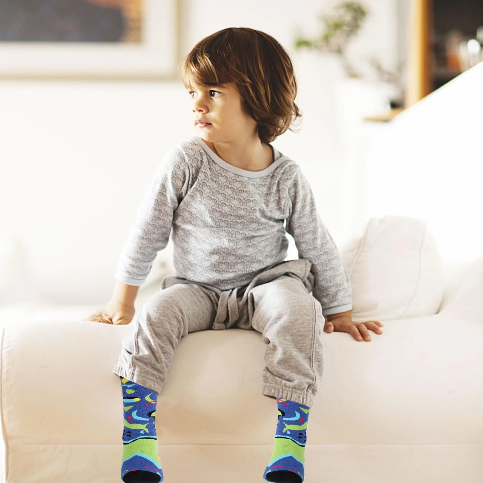 Fadcaer 2 pares de calcetines de esquí para niños, calcetines térmicos de esquí para niños y niñas, calcetines de nieve hasta la rodilla, calcetines gruesos y transpirables para esquí y snowboard