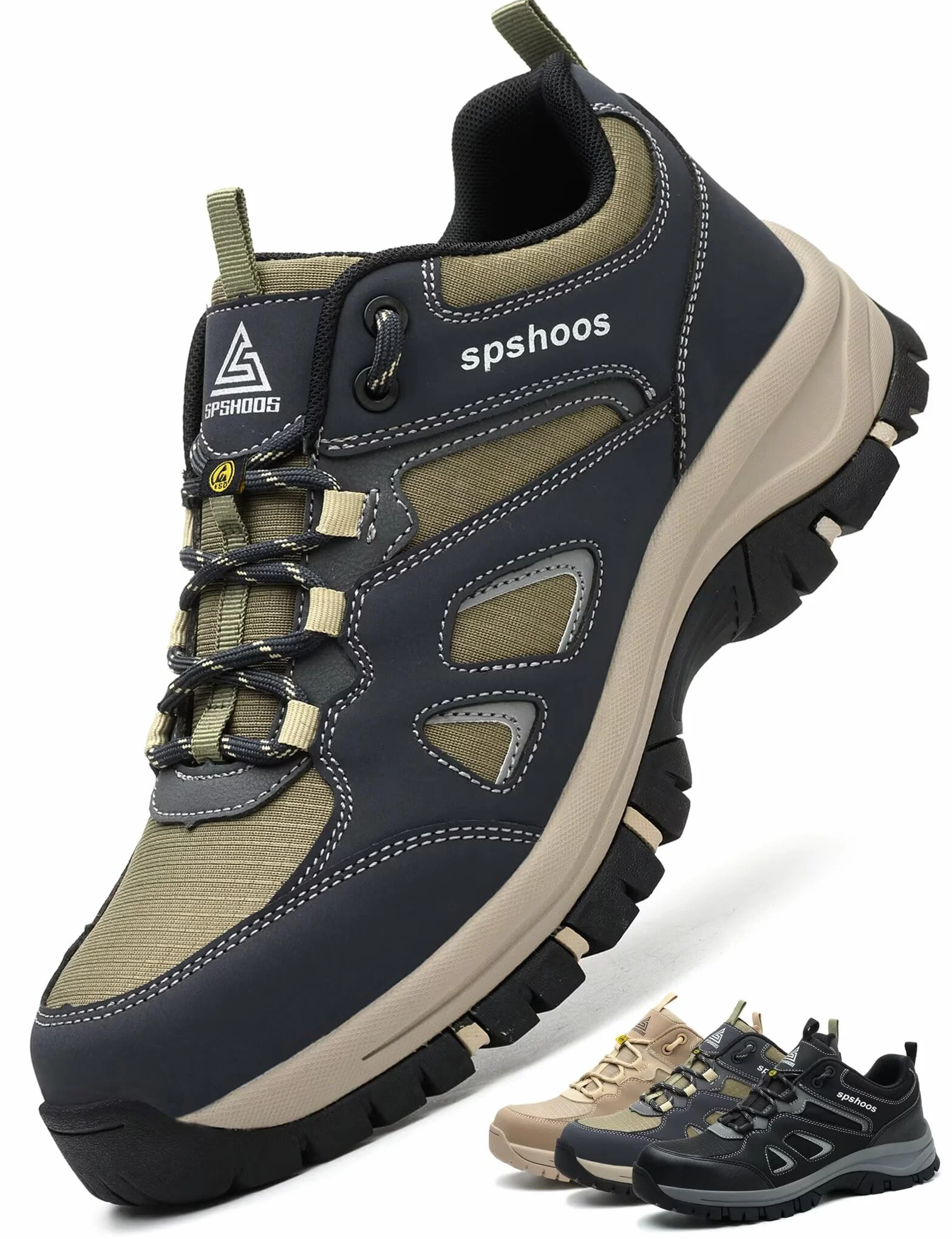 Zapatos de Seguridad para Hombre Mujer S1P ESD Zapatillas Trabajo Comodos Calzado de Seguridad Ligero con Punta de Acero