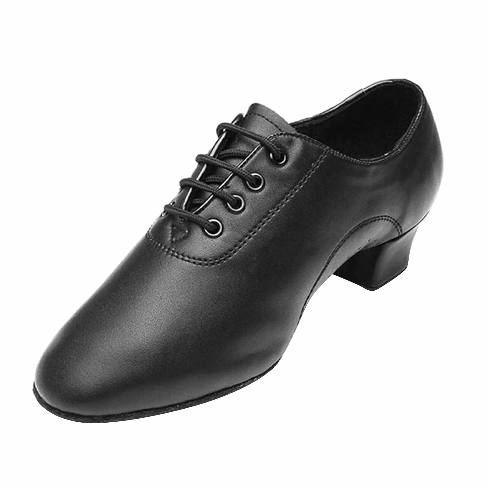 Zapatos Zapatos de baile modernos Salón de baile latino Zapatos de cuero de un solo color para cordones Niño 41