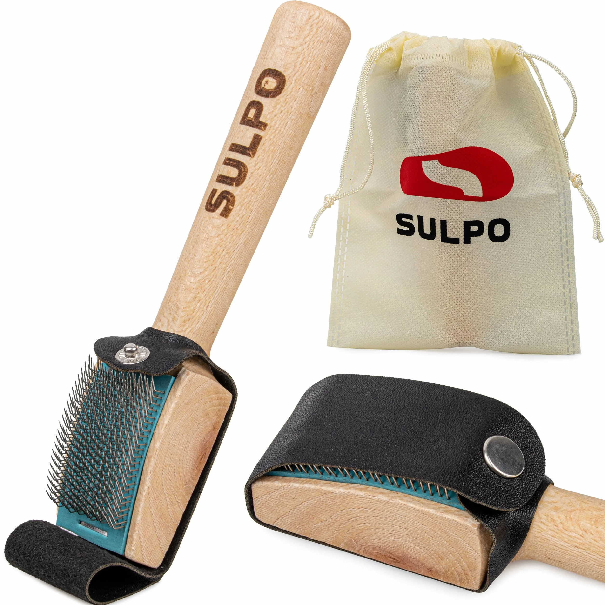SULPO Cepillo para zapatos de baile con suela de cuero cromado, cepillo para desbastar la suela de cuero de los zapatos de baile, cepillo de madera para zapatos de baile con estuche (1)