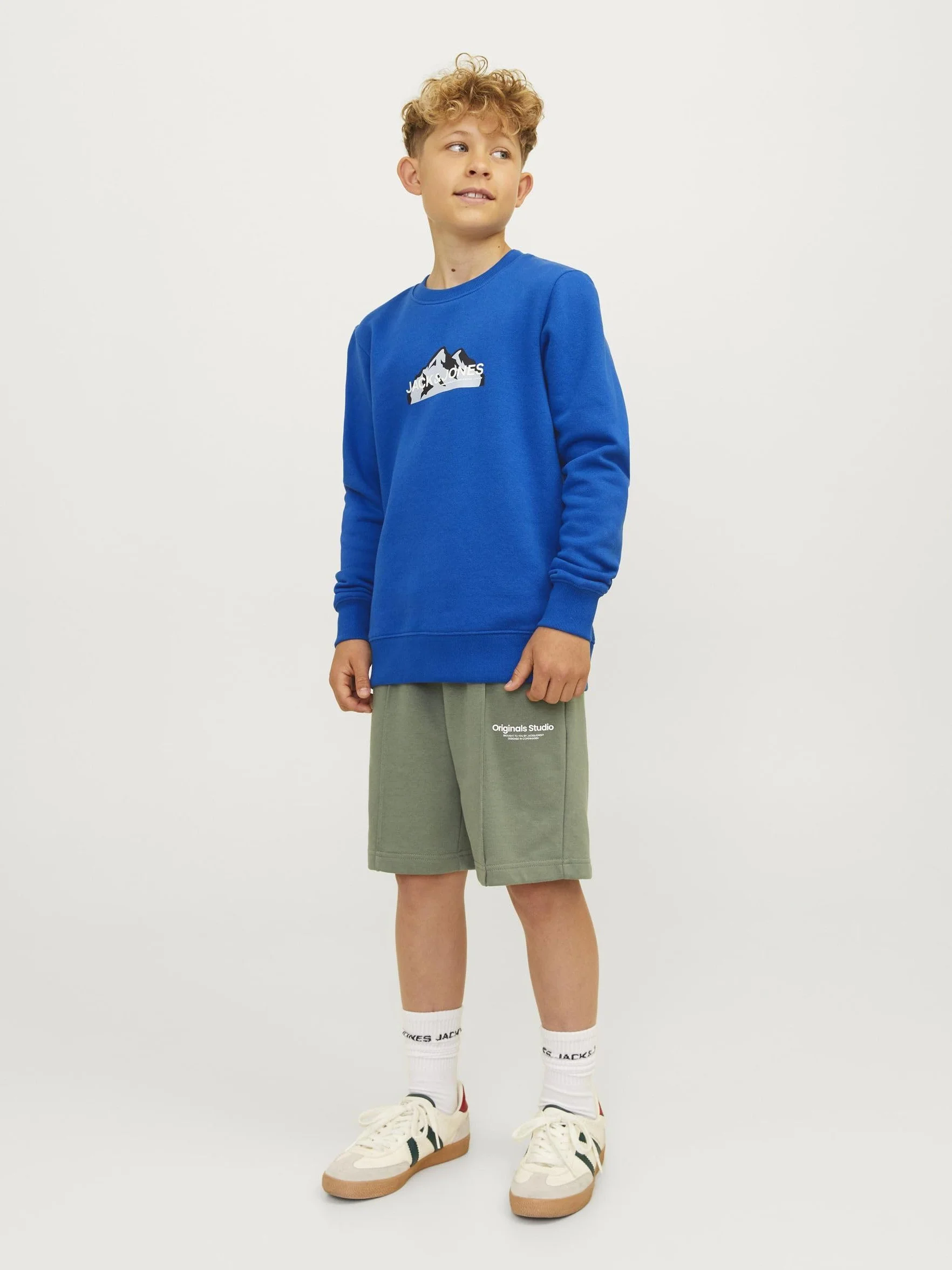 JACK & JONES Jcomountain Logo Sweat Crew Neck Sn Jnr Sudadera Niños (Pack de 1)