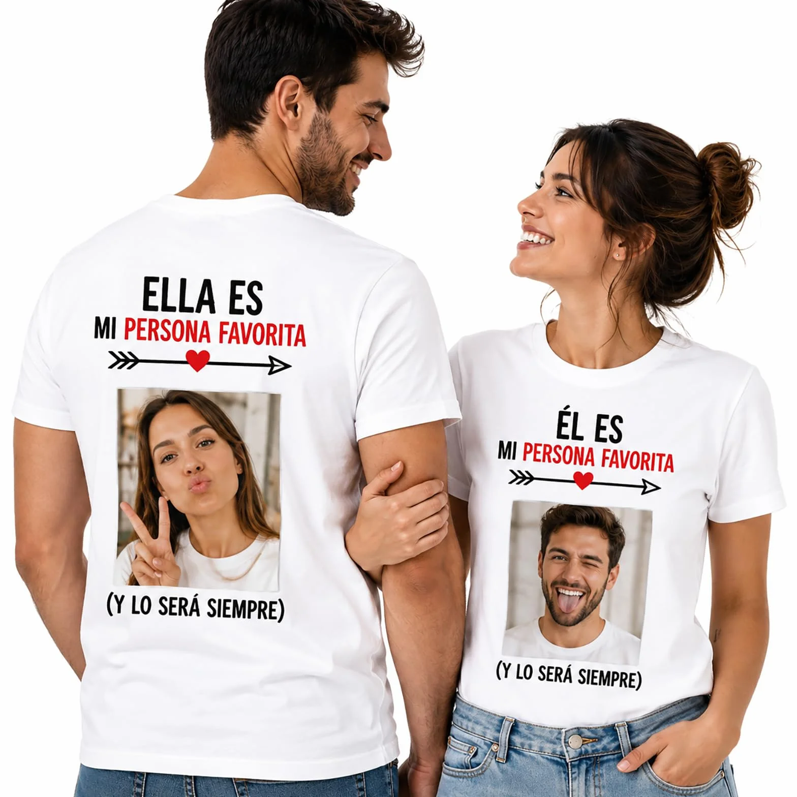 Camiseta Personalizada Foto Texto para Hombre y Mujer Camisetas Personalizadas 100% Algodón | Diseña Tu Propia Camiseta Doble Cara para Regalo, Cumpleaños, Empresa, Despedida