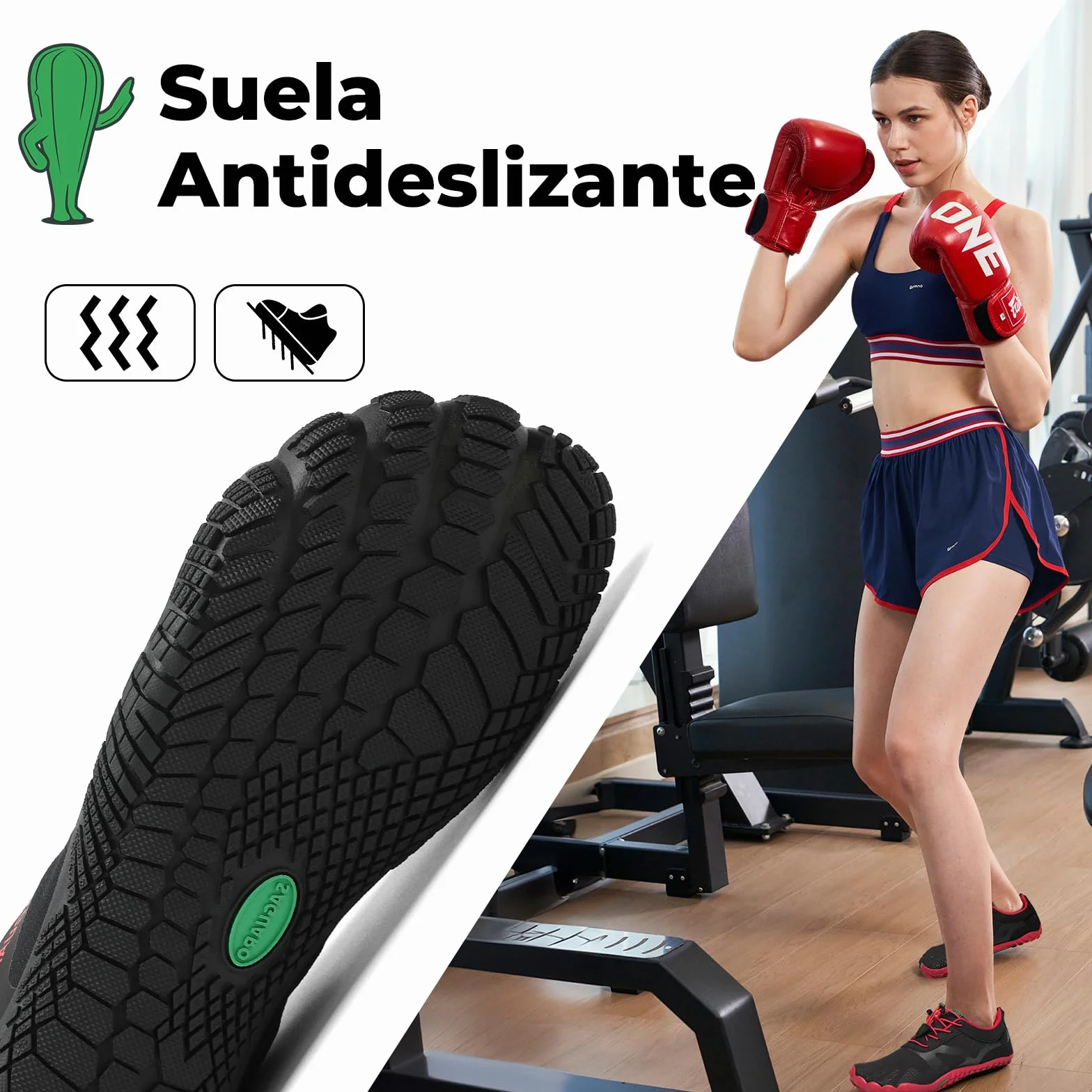 SAGUARO Barefoot Zapatillas Minimalista Ligera Zapatillas de Trail Running para Zero Drop Soles, Gr.36-48