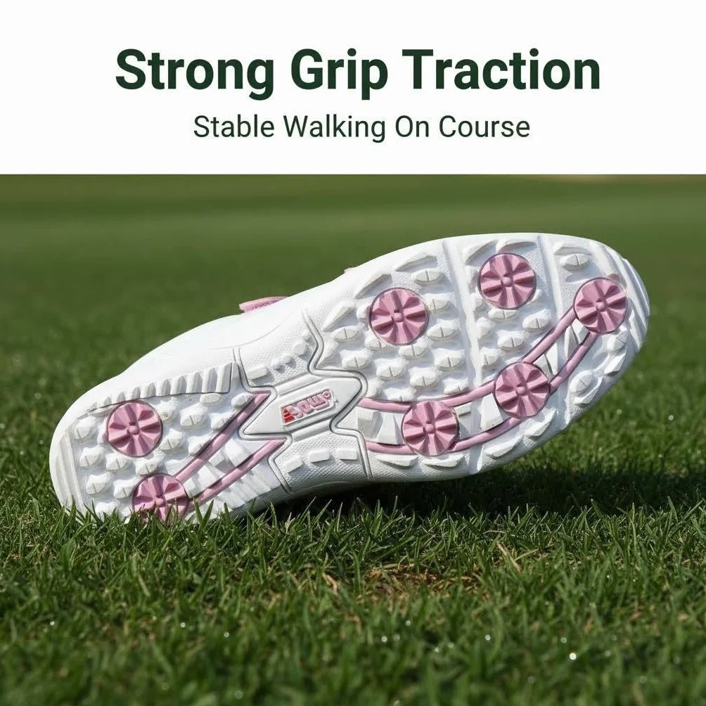 Zapatos de Golf de Las Mujeres al Aire Libre Impermeable y Transpirable Antideslizante Zapatos de Golf Zapatillas Deportivas para Mujeres