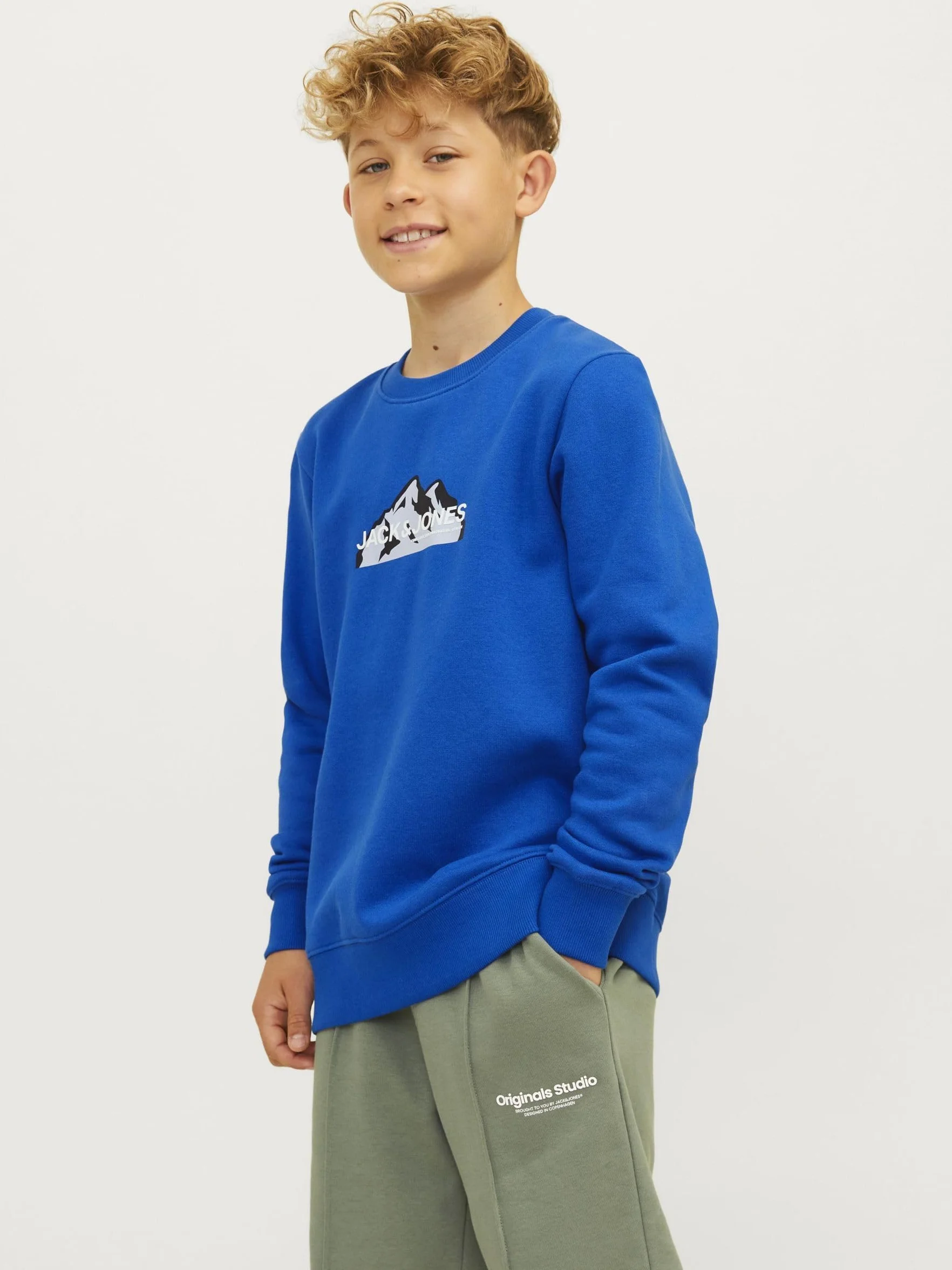 JACK & JONES Jcomountain Logo Sweat Crew Neck Sn Jnr Sudadera Niños (Pack de 1)