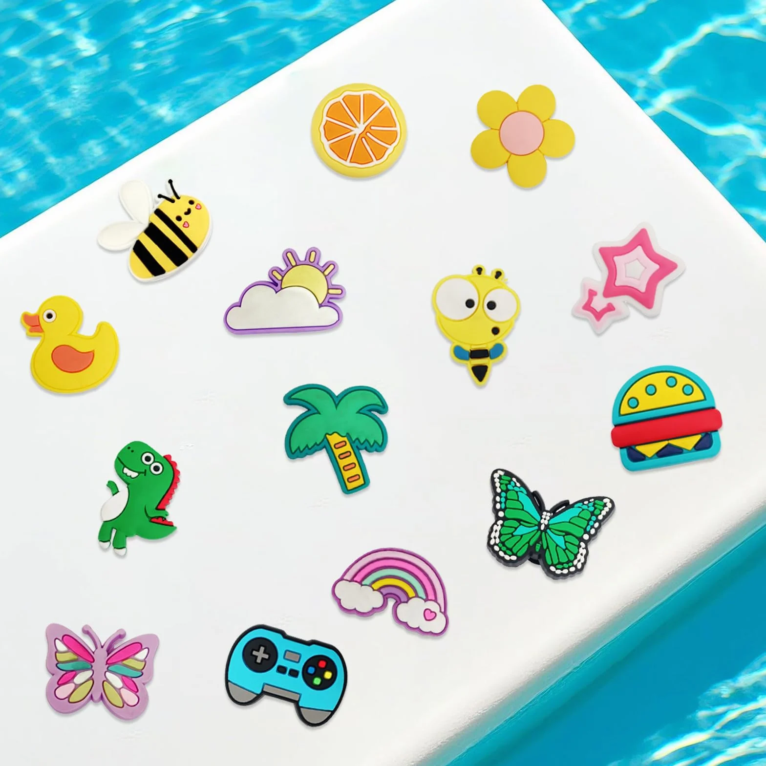 100 pcs Adornos para Zapatos, Shoe Charms, Adornos de Zapatos, Decoración de Zapatos, para Accesorios de Bricolaje, Sandalias, Decoración Superior