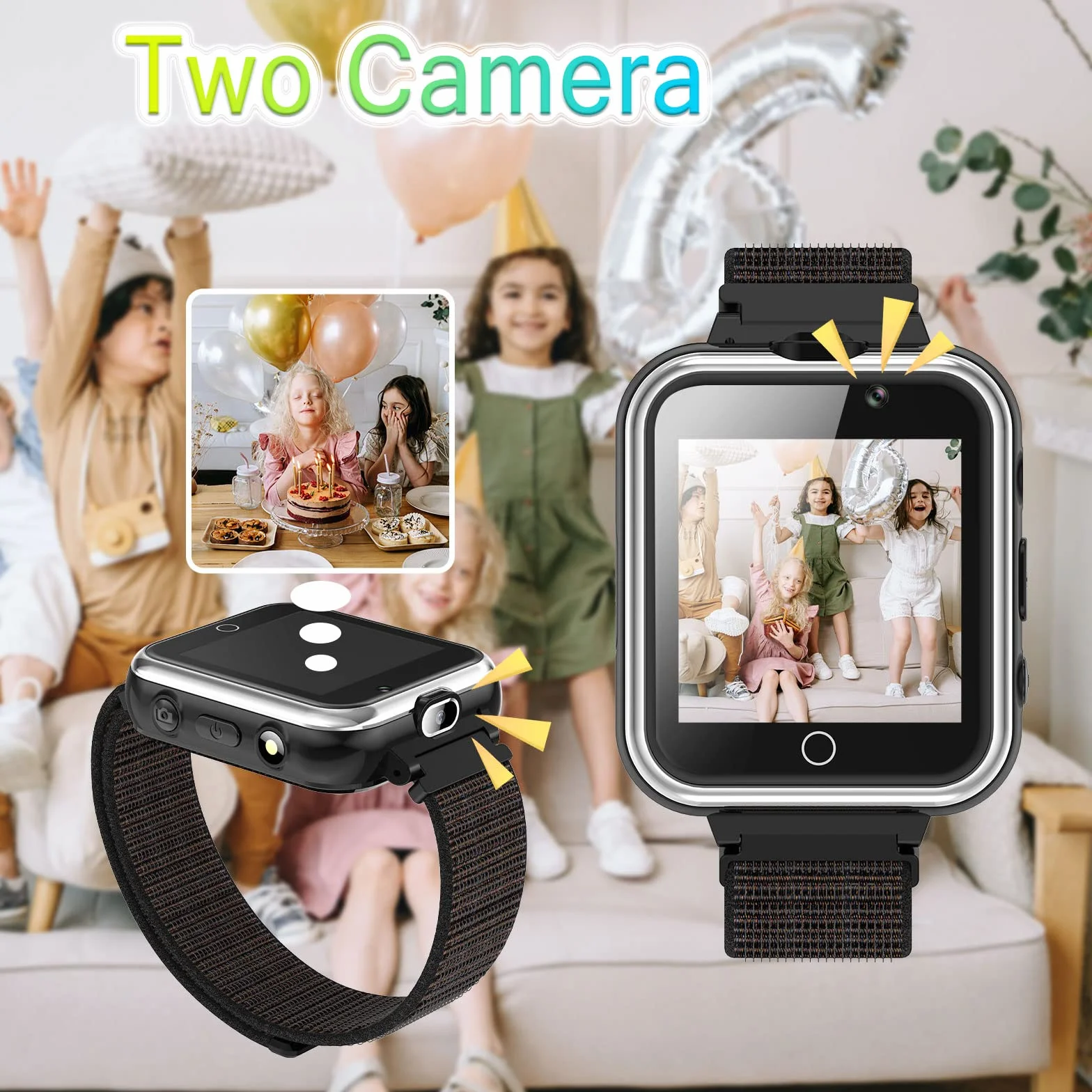 PTHTECHUS Smartwatch para Niños, Reloj Inteligente MP3 con SOS Cámara Juego Despertador Regalos Relojes para Niños Niñas 5-15 años de Edad