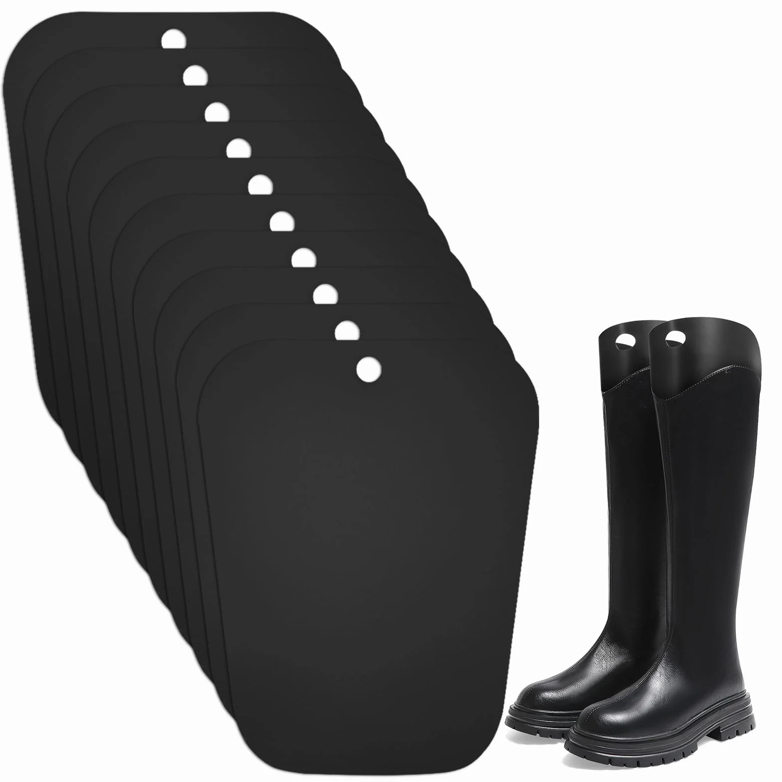 Insertos de Formas de Botas 10 Hojas Soporte de Bota Alta Reutilizable Plástico Hormas de Botas Altas de Botas Inserta para Mujeres y Hombres