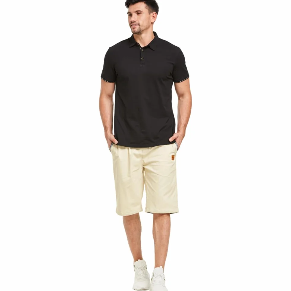 ZOXOZ Pantalones Cortos Hombre Algodon Verano Shorts con Bolsillos