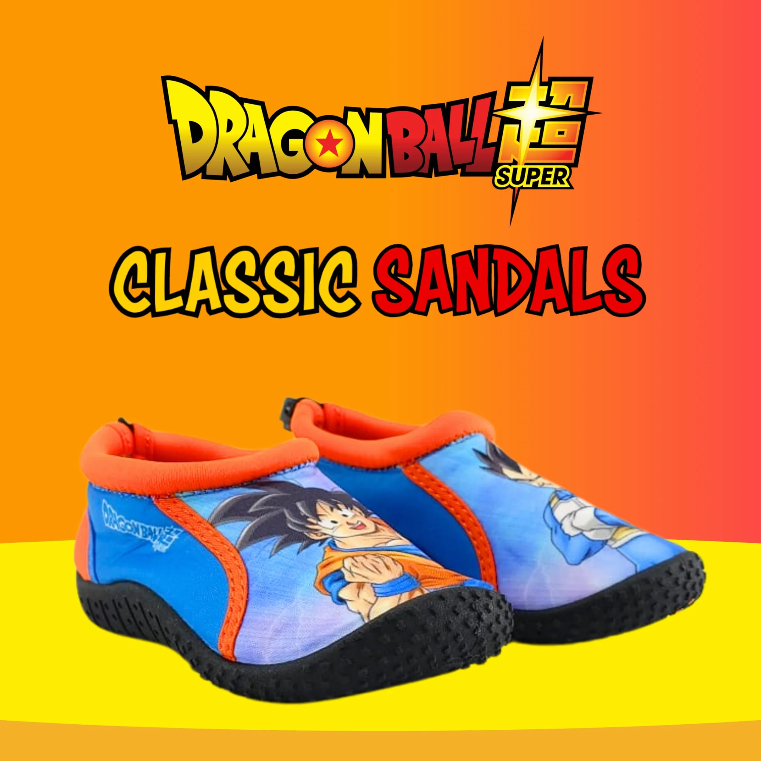 Dragon Ball Z Sandalias Zapatos Agua Niños Escarpines Antideslizantes Zapatos Acuáticos Aquashoes Goku