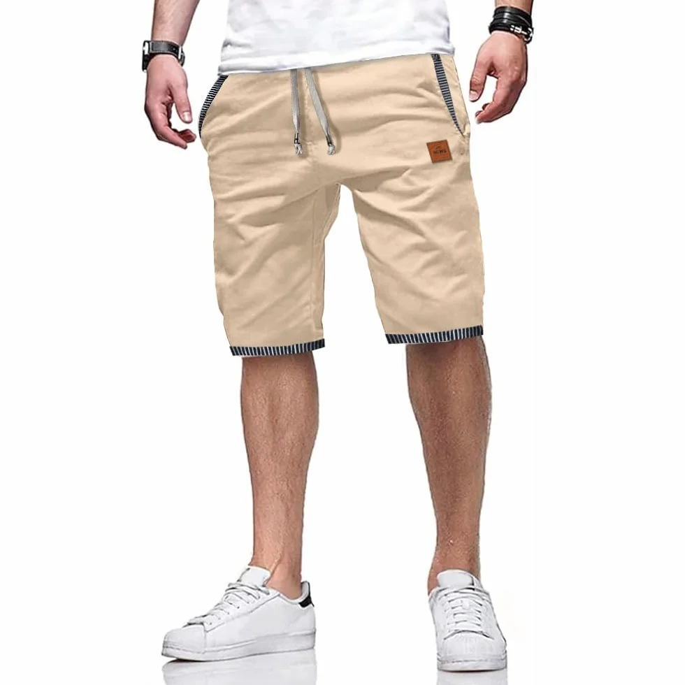 ZOXOZ Pantalones Cortos Hombre Algodon Verano Shorts con Bolsillos