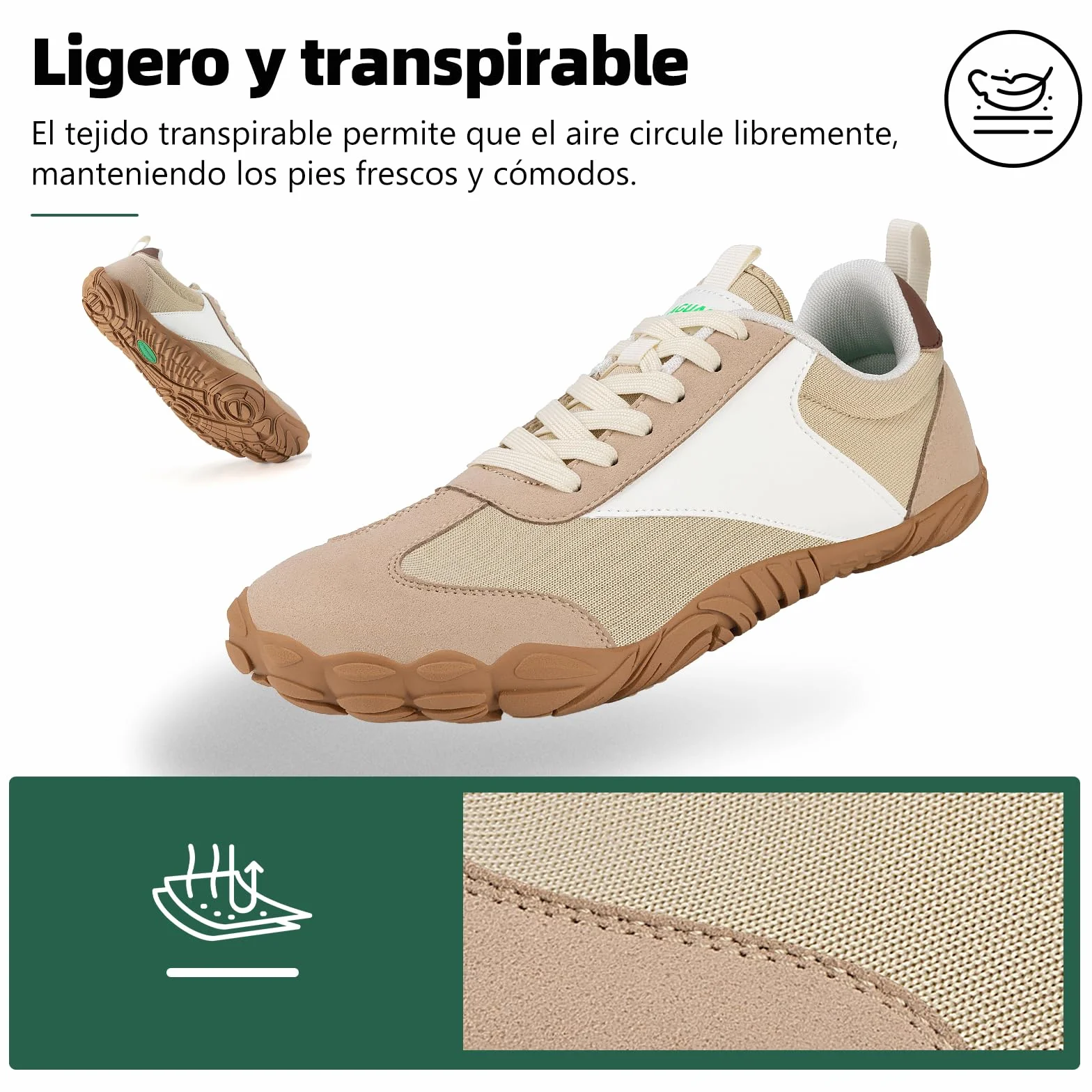SAGUARO Zapatillas Barefoot Unisex Sneakers Descalzos Ligera Transpirable Antideslizante