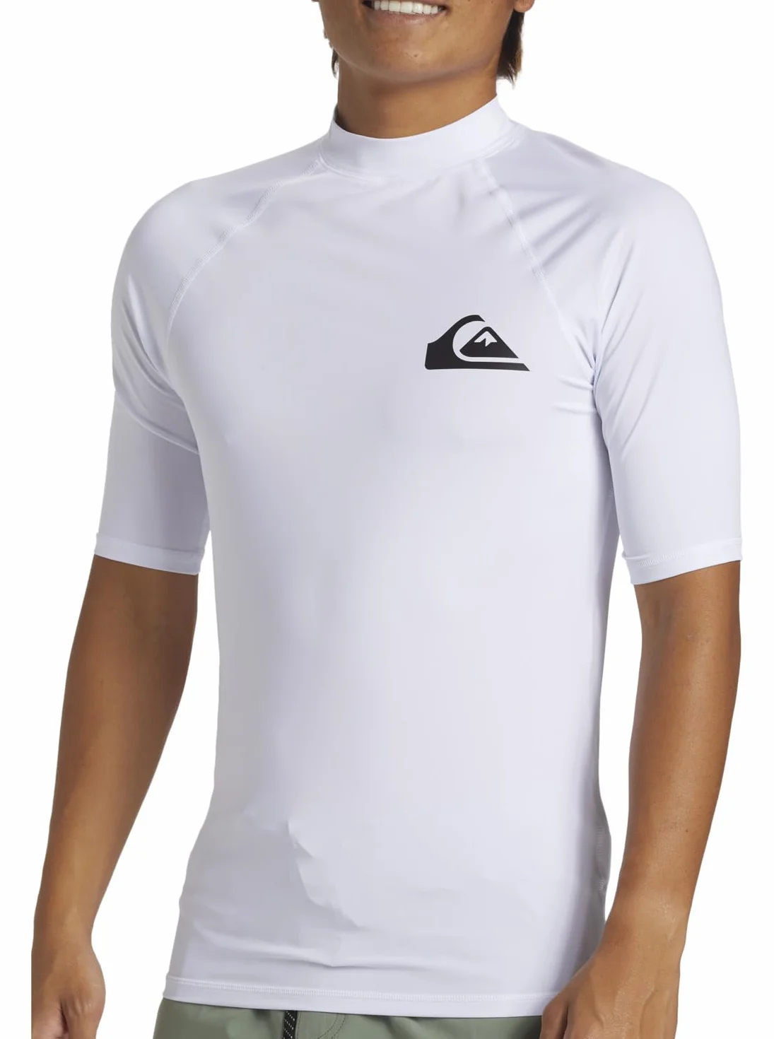 Quiksilver All Time SS T-Shirt de Surf Rashguard À Manches Courtes Camisa de protección de Sarpullido Hombre (Pack de 1)