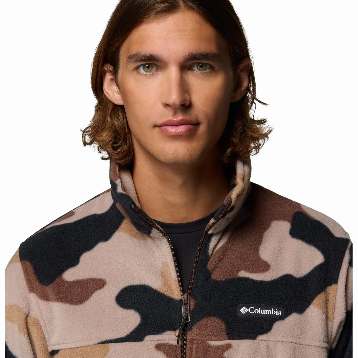 Columbia Steens Mountain Printed Jacket Chaqueta de forro polar con cremallera completa Hombre (Pack de 1)