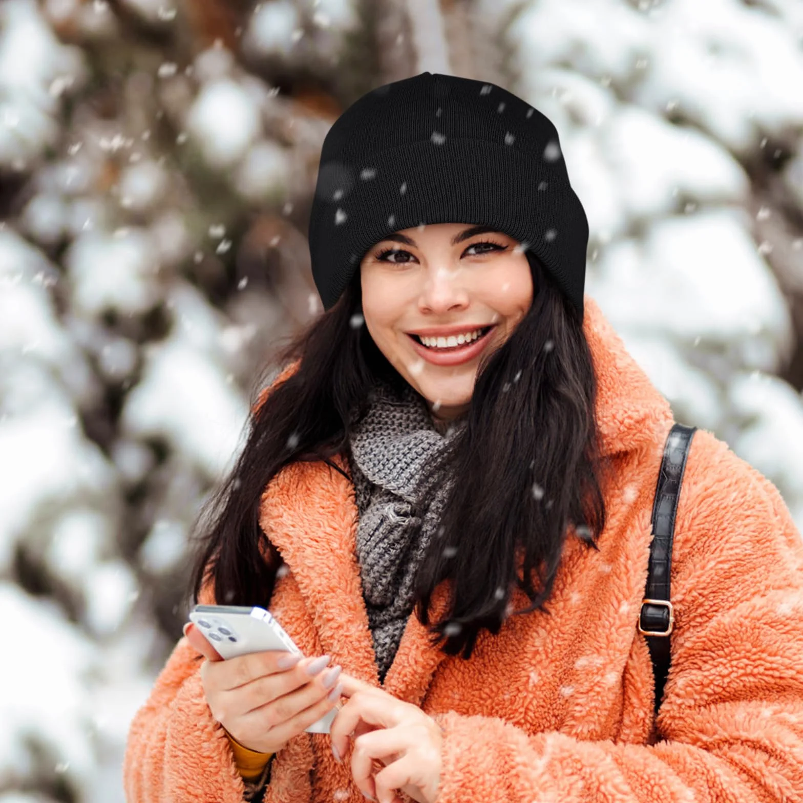 Gorro de Invierno para Hombre y Mujer, Clásico Gorro de Invierno de Punto Elástico Básico