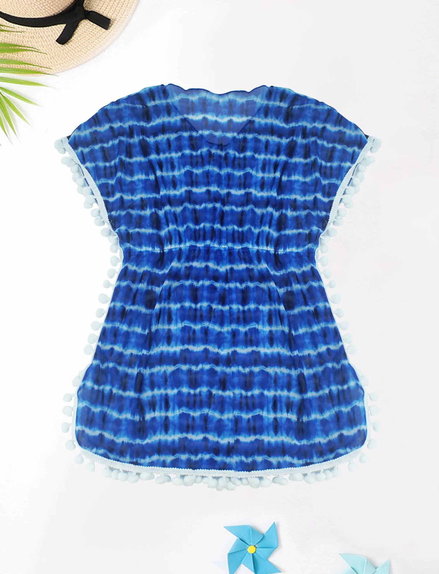 Traje de baño para niña, para pareo, para playa, vestido de playa, 8-14 años