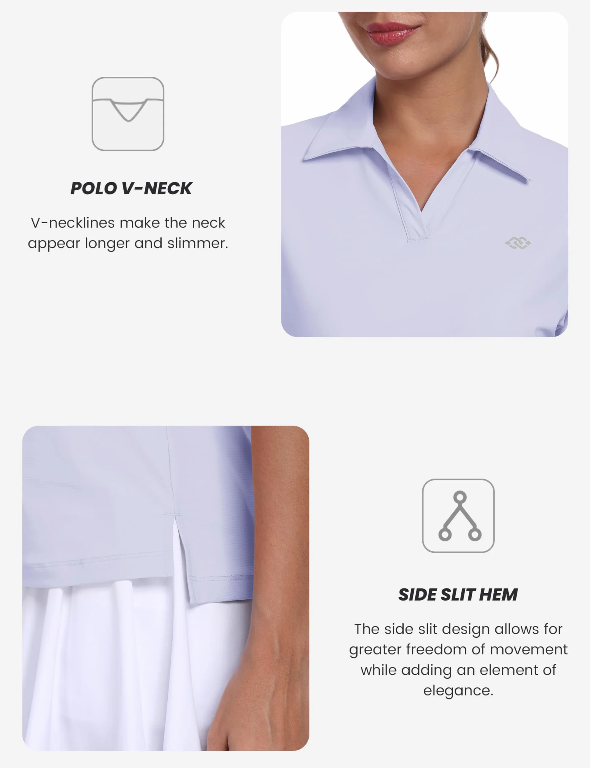 MoFiz Polo Shirt Femme Camisa de deporte Mujer
