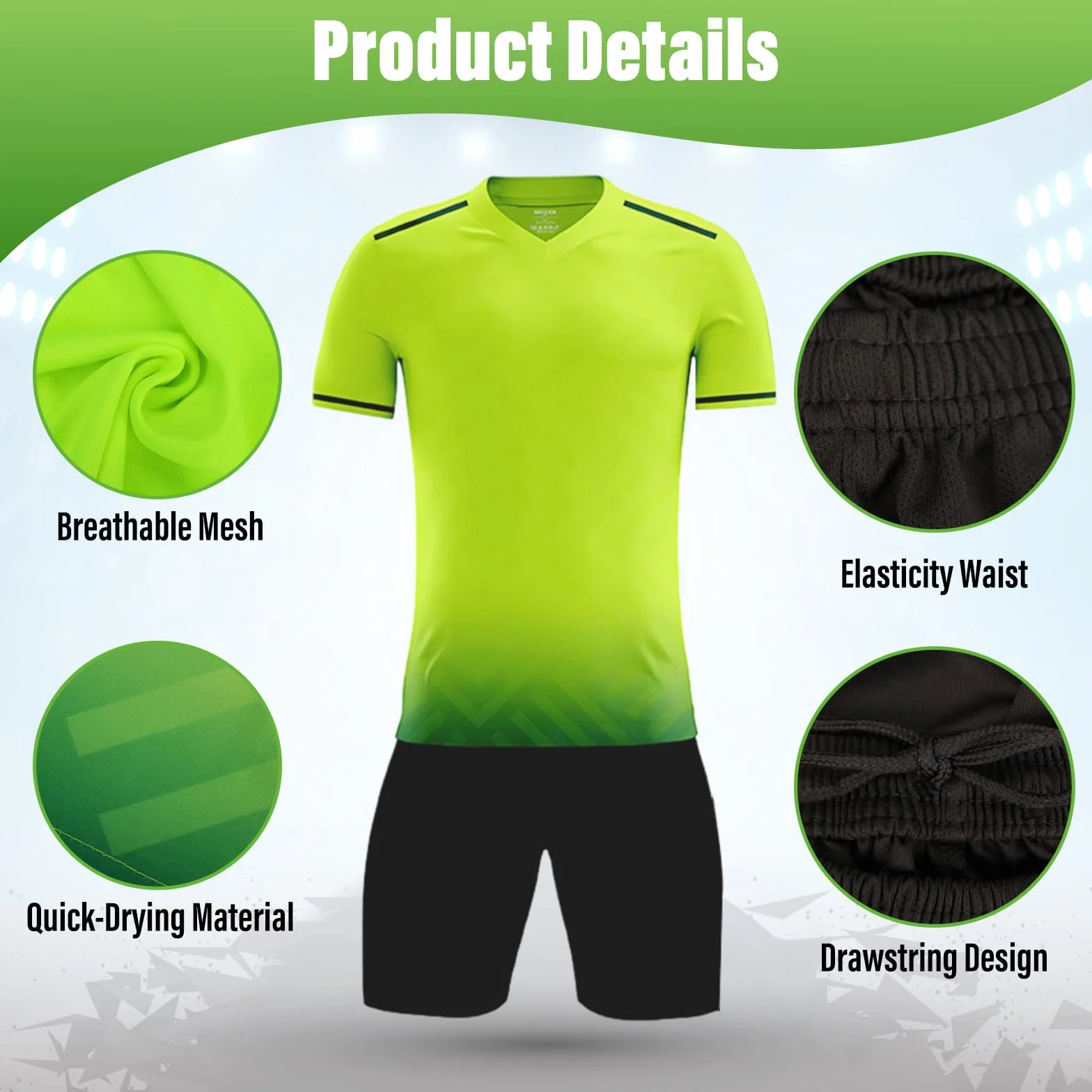 Set Deportivo Kinder, Ropa Deportiva de Secado Rápido para Niños, Conjunto de Camiseta Deportiva para Fútbol, Chaqueta de Entrenamiento