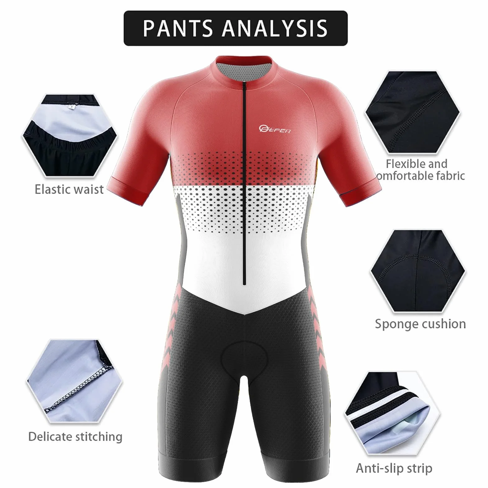 Men's Cycling Skinsuit - Trisuit Triathlon One Piece Padded Short Sleeve Suit Duathlon Running Swimming Cycling Skin Suit