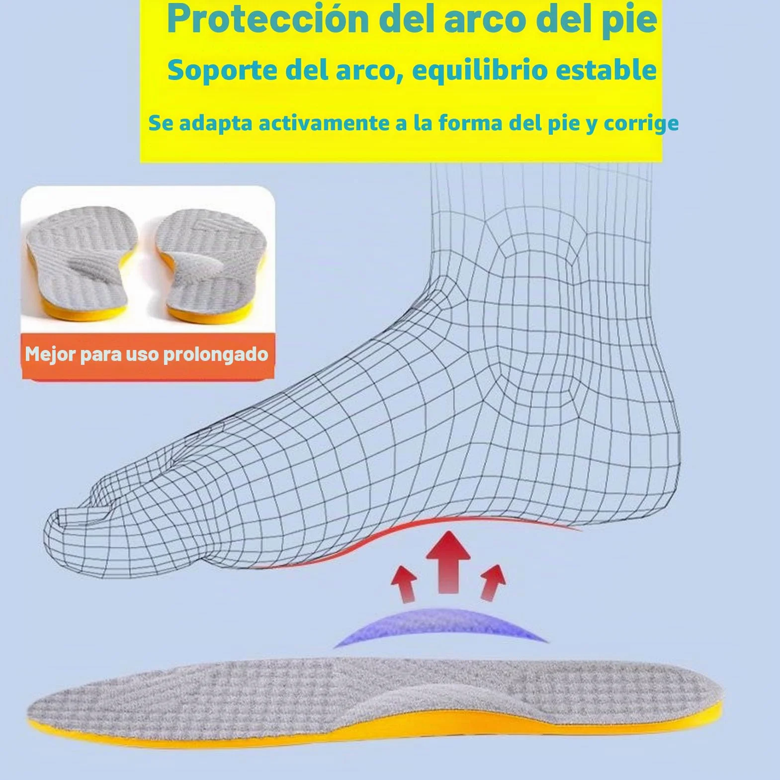 Goofort Plantillas ortopédicas 4 en 1 para corregir la postura, plantillas de gel para pies planos, soporte de arco ortopédico, sobrepronación, supinación, fascitis plantar, metatarsalgia X/O, valgus