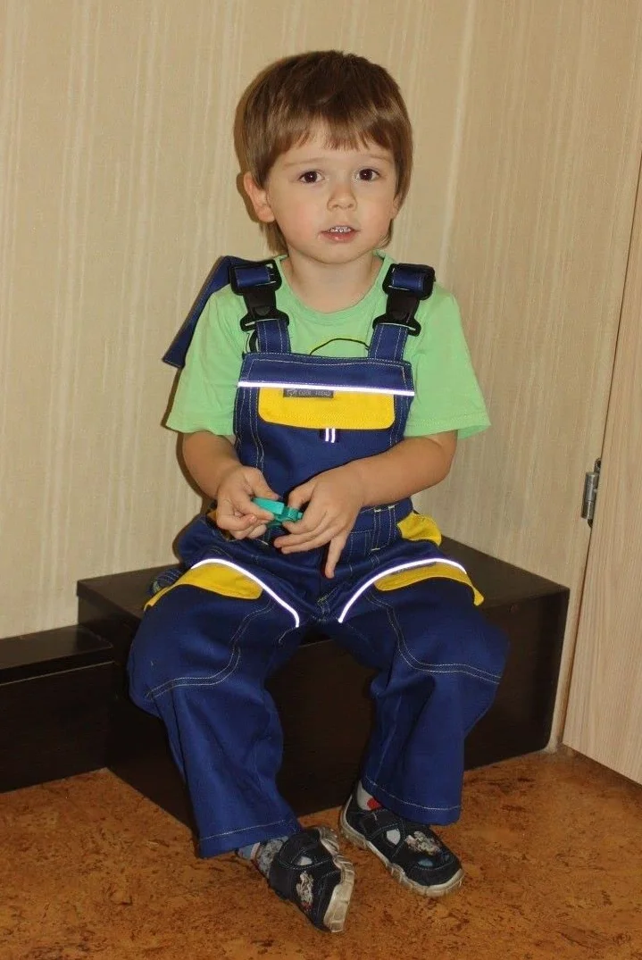 ARDON Babero y pinza para niños pantalones de trabajo para niños, traje de niños, 100% algodón ropa de trabajo