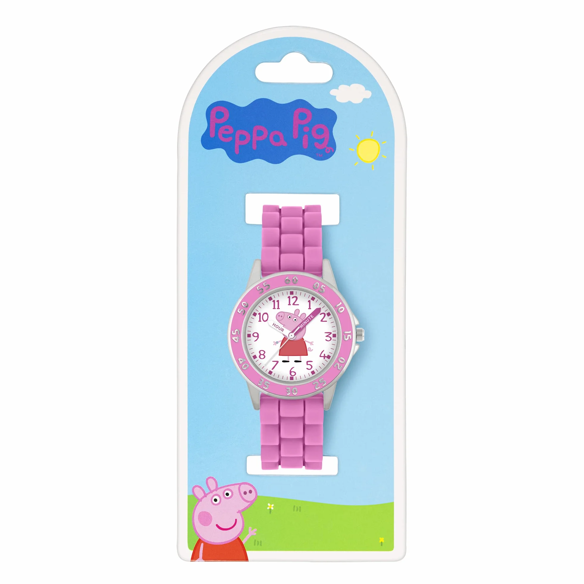 Peppa Pig Reloj analógico para Niñas de Cuarzo con Correa en Silicona PPG9000