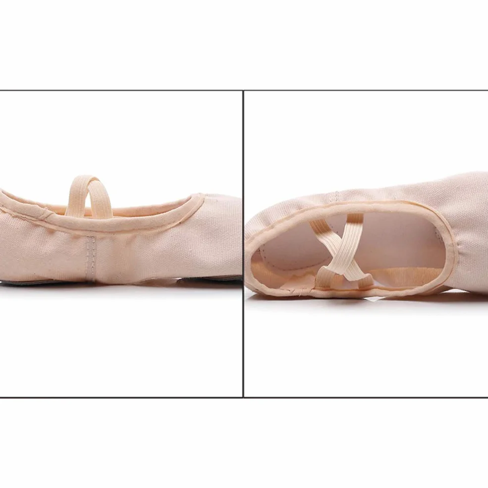 Exceart Zapatos de Ballet de Cuero Zapatillas de Ballet con Suela Completa Zapatos de Baile Zapatos de Yoga para Mujeres Niños Niñas Práctica de Baile 1 par Talla 25