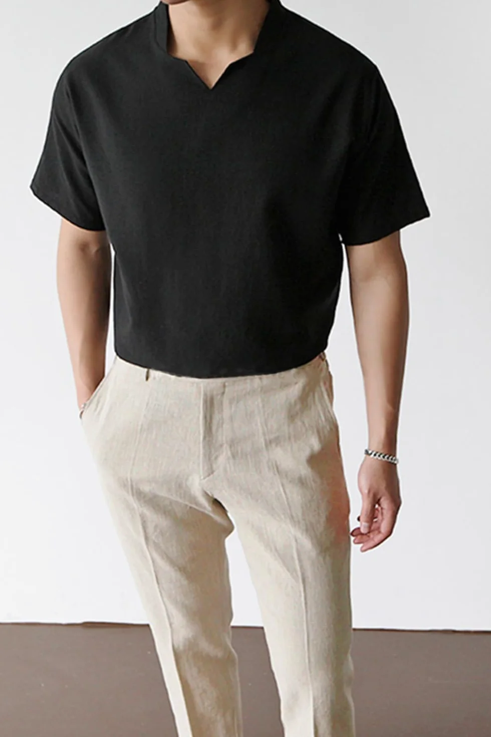 GINGTTO Pantalones Chino Hombre Slim Fit Stretch Verano Pantalon Ligero Casuales Bolsillos