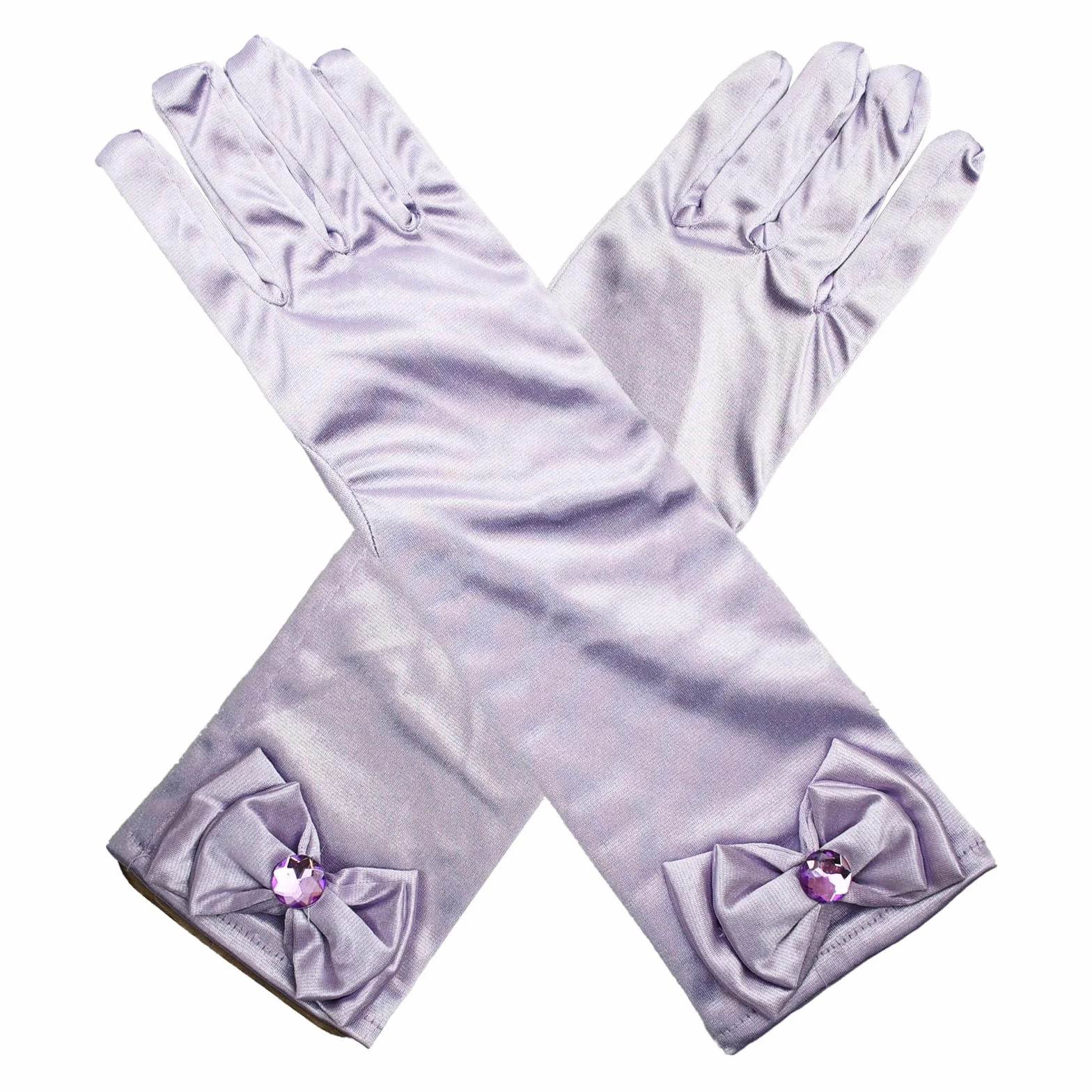 Guantes de Raso para NiñOs, Guantes Largos con Lazo y Diamantes para Boda, Guantes de Vestir, NiñA de Las Flores, CumpleañOs, CelebracióN de Fiestas, Guantes para Fiestas de Disfraces