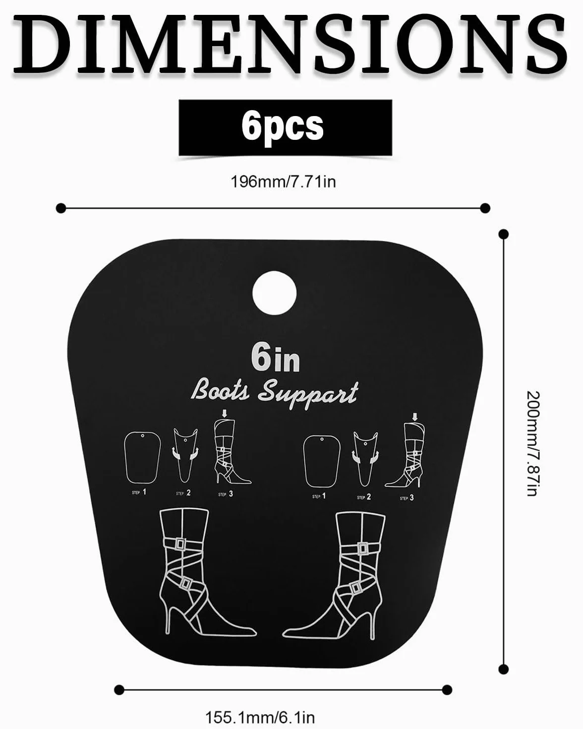 3 Pares Insertos en Forma de Bota, Soporte Alto para Botas y Botas de Alto Apoyo para Mujeres y Hombres
