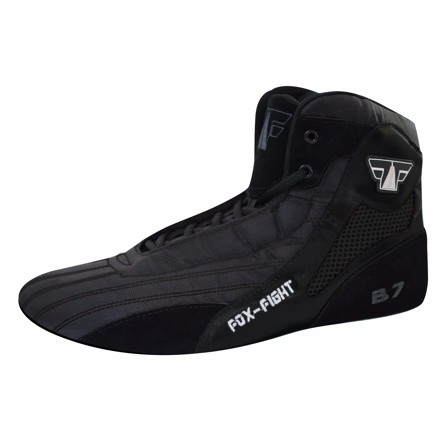 FOX-FIGHT B7 Sambo, Zapatillas de Lucha Profesional, Suela de Ante, Color Negro, Talla 42 EU,