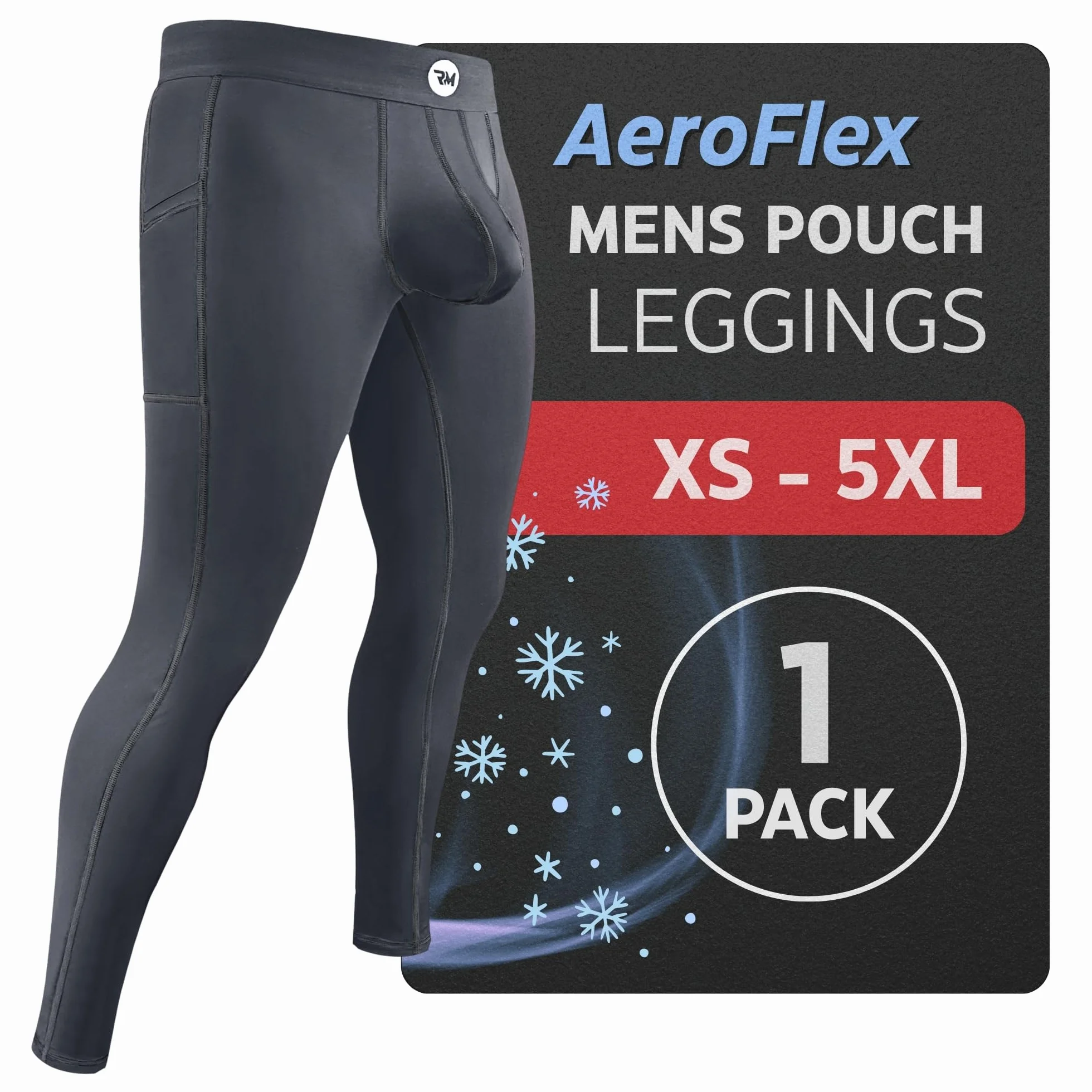 RM Real Men Real D Pouch Thermal Compression Pants Men Pantalones de compresión para Hombre