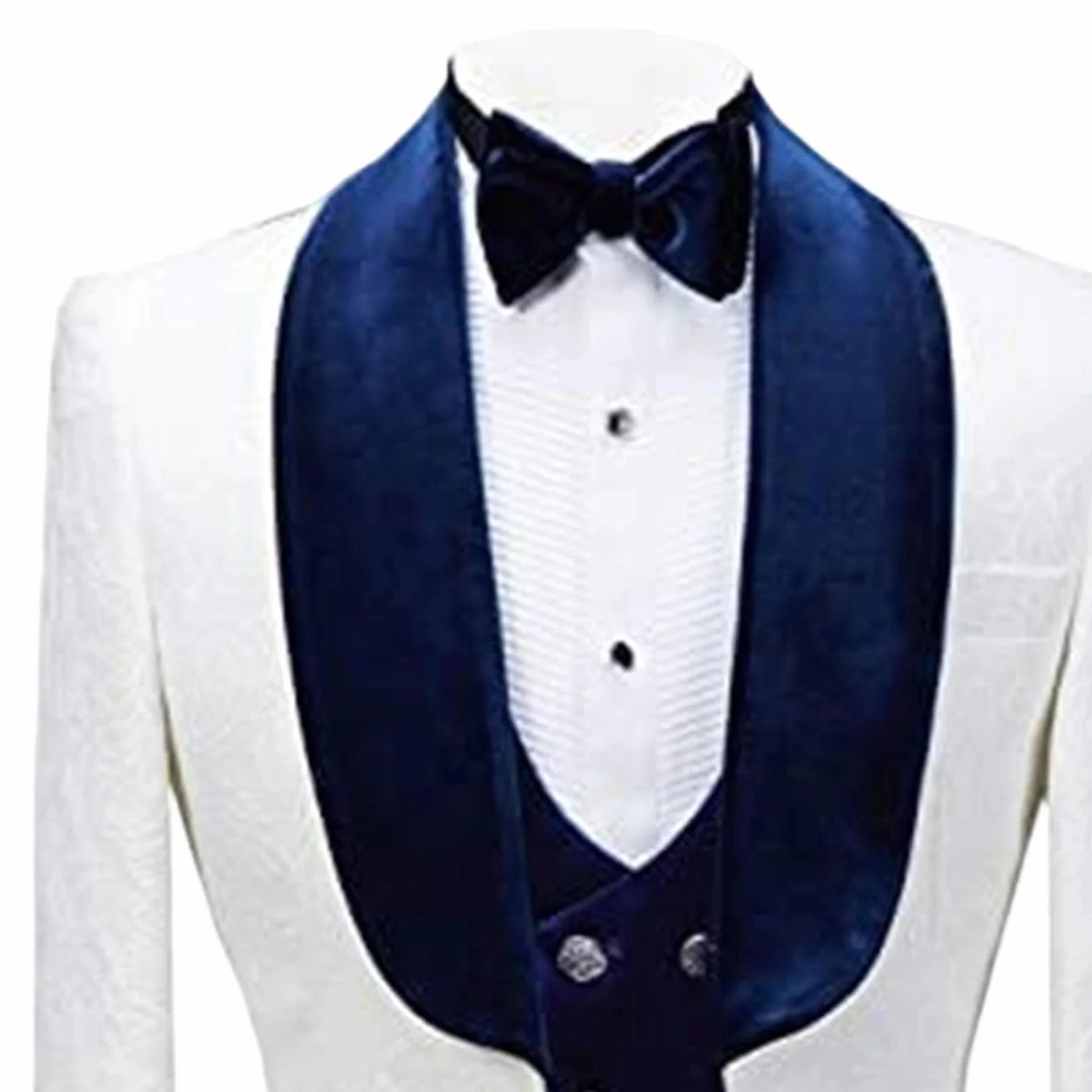 Traje de 3 piezas para hombre, para boda, jacquard, ajustado, 3 piezas, cuello jacquard, pantalones de esmoquin y chaleco