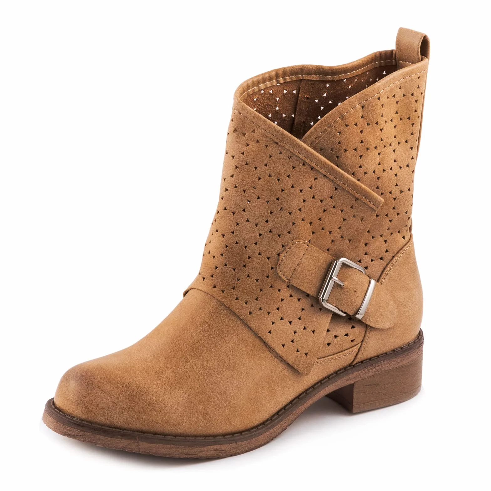 Toocool Botas Bajas Biker Moto Mujer Anfibios Hebilla G630