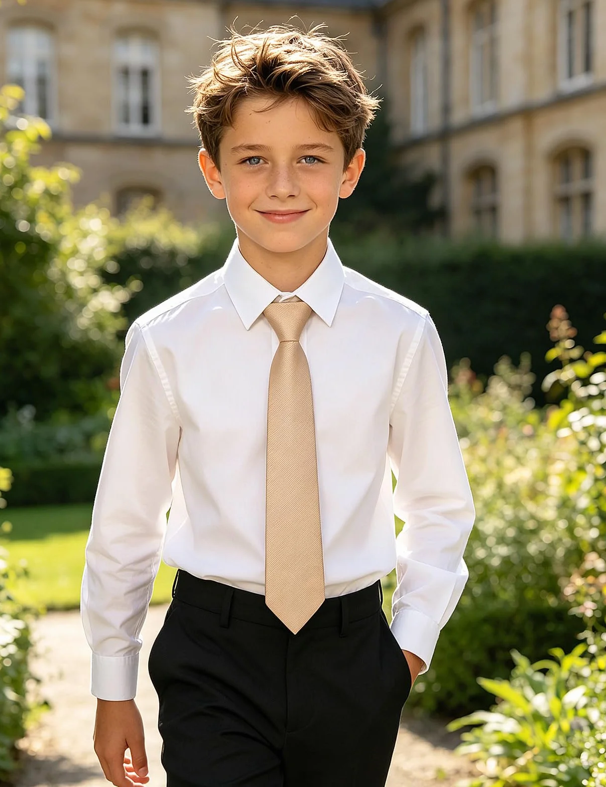 mintgreen Corbata para niños Ajustable para el Cuello, Graduación de Boda Mostrar, 5-15 años